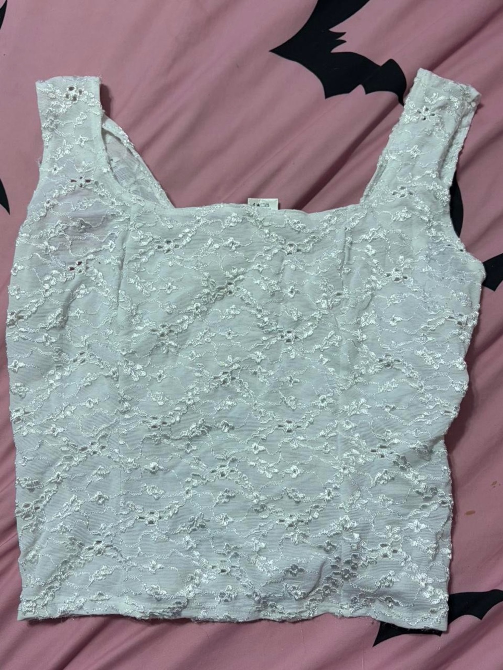White Eyelet Women's Bustier Top